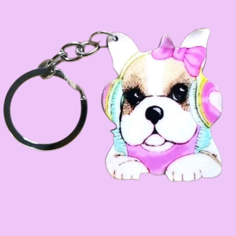 3 FOR $15 Dog With Bow Keychain